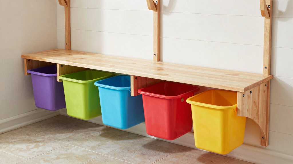 best mudroom locker system for kids in two homes