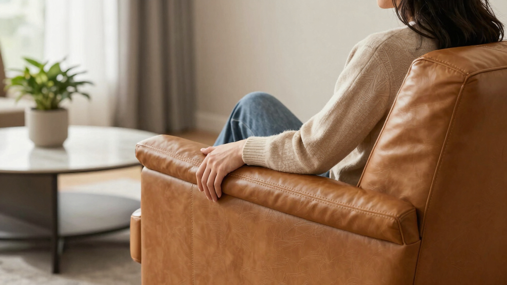 best genuine leather accent chair