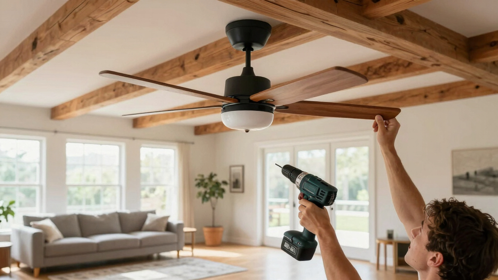 best ceiling fans for great room with beams