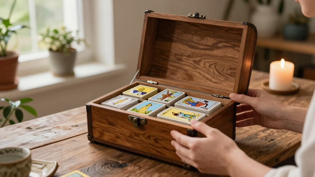 best tarot card storage chest wooden