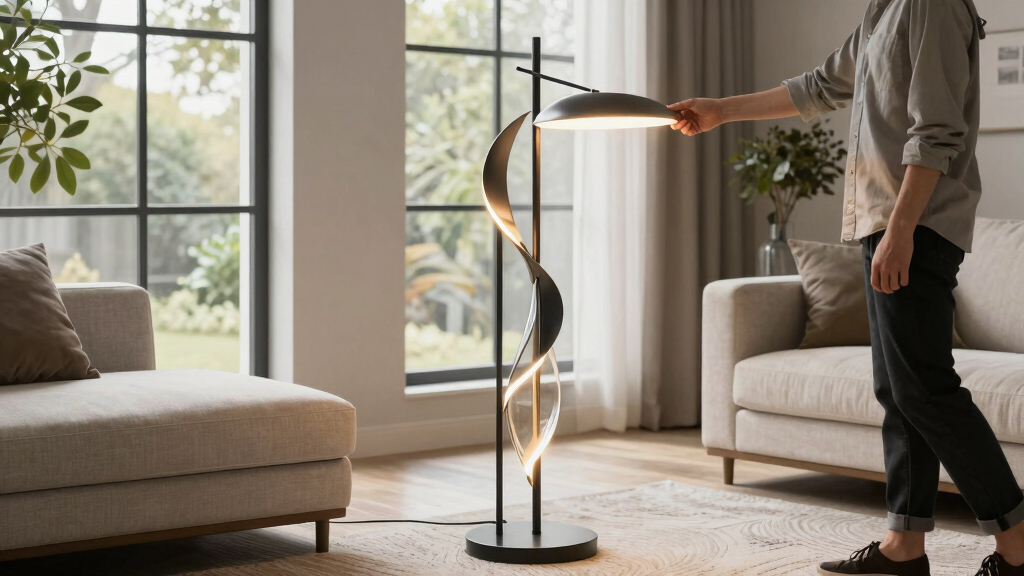 best sculptural floor lamp for living room
