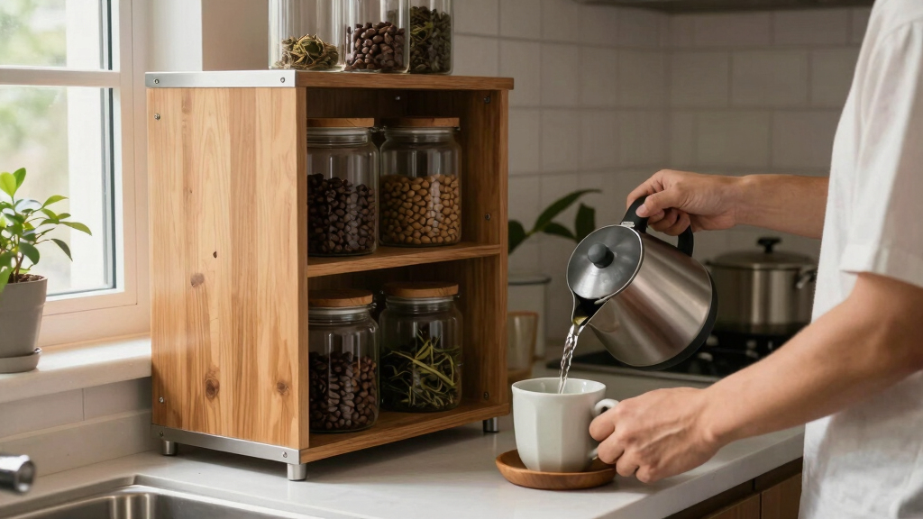 best coffee station cabinet with storage