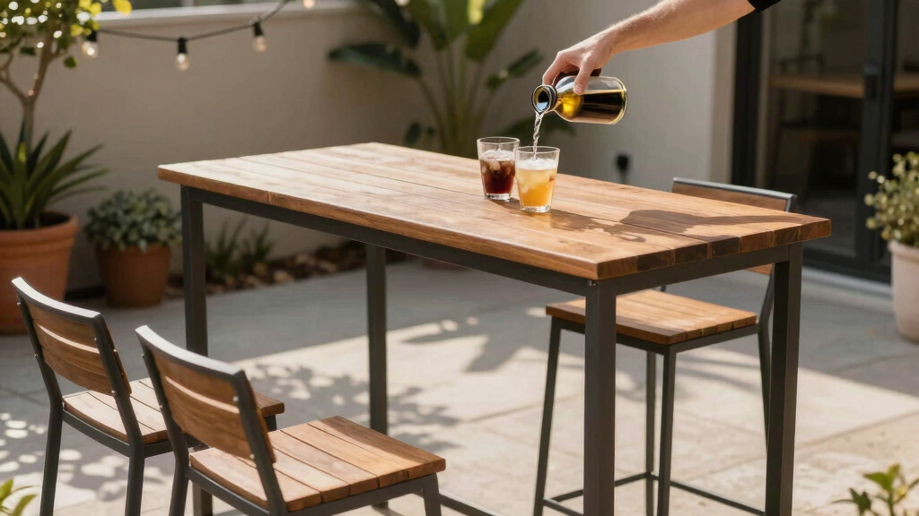 best outdoor bar height table set