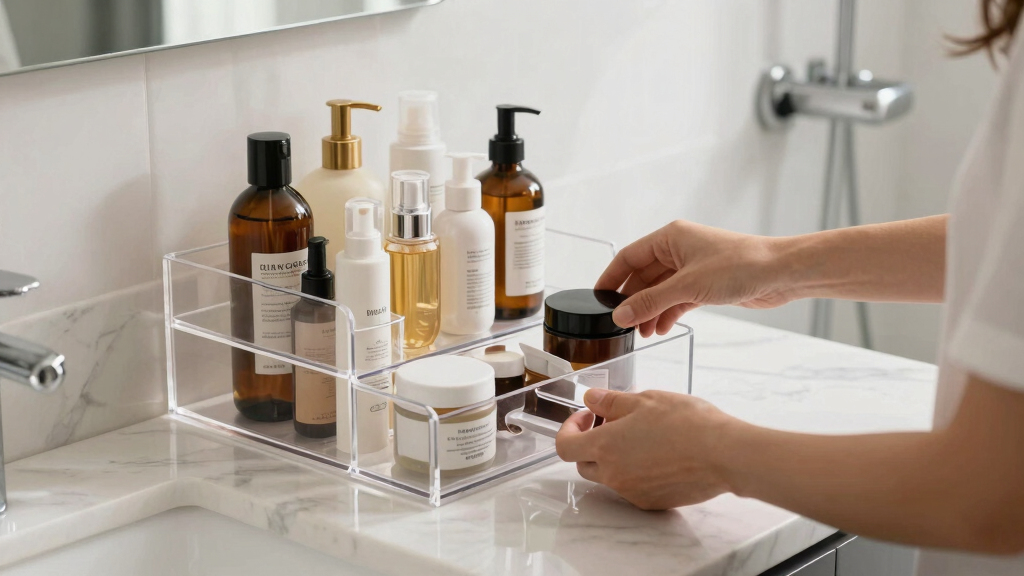 best acrylic skincare organizer with drawers