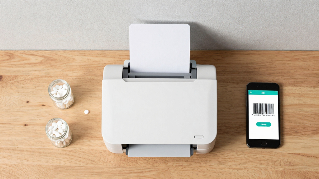 Label printer for pharmacy style organization