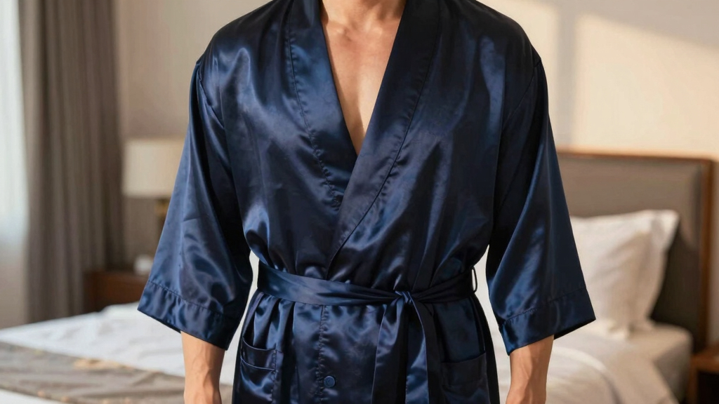 luxury silk robe for men