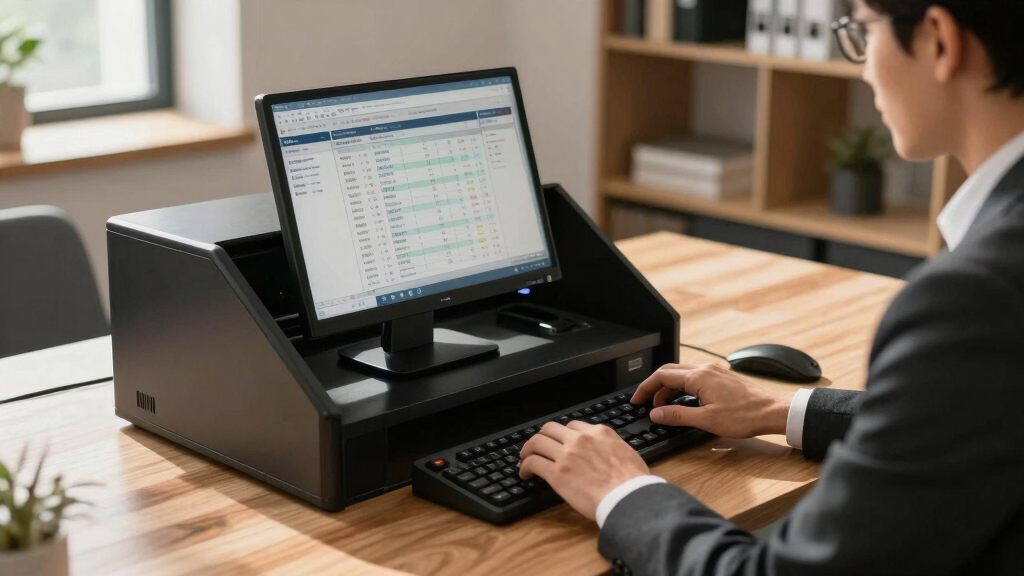 Desktop cash counter for back office