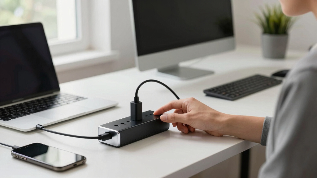 desk mounted power strip premium