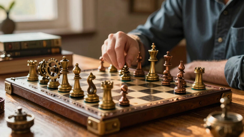 steampunk chess set luxury