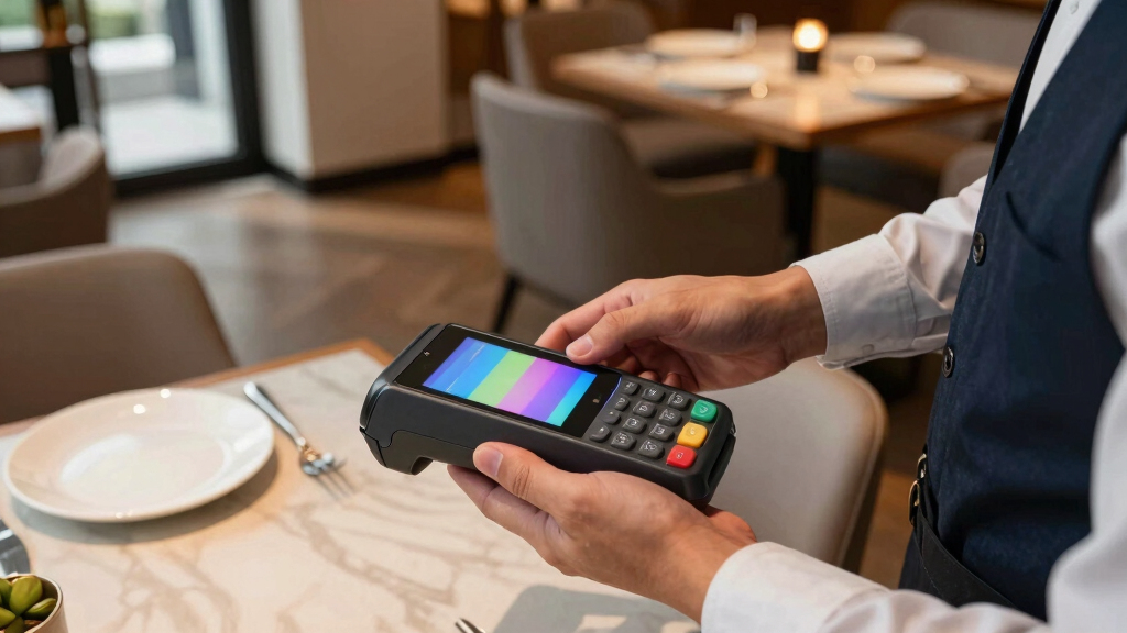 Handheld POS terminal for restaurants