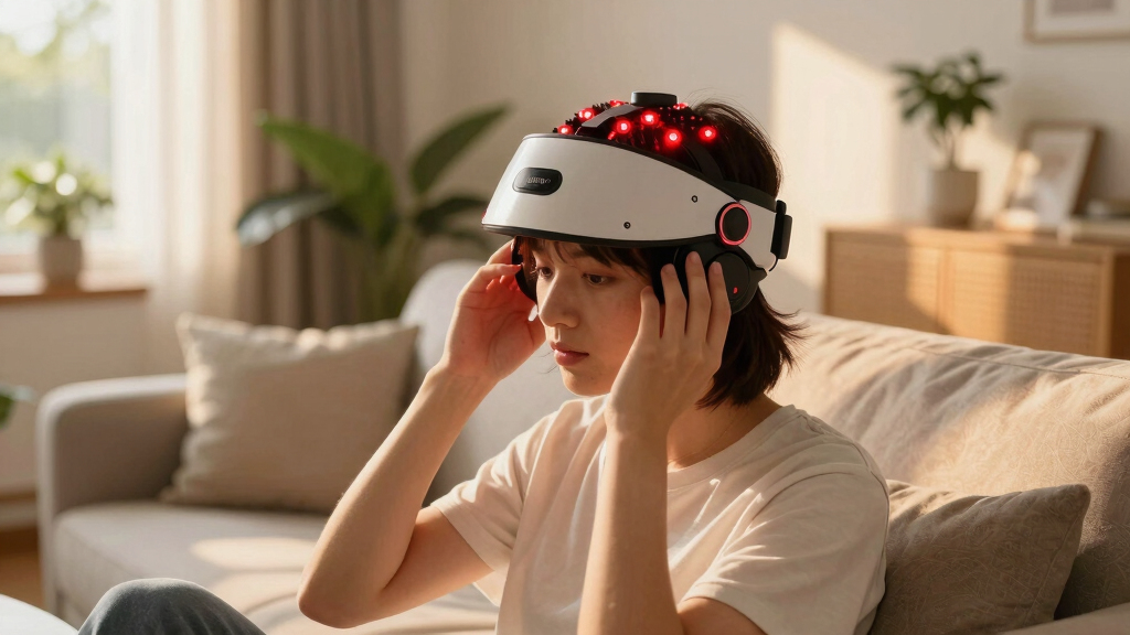 best electric scalp massager helmet with red light