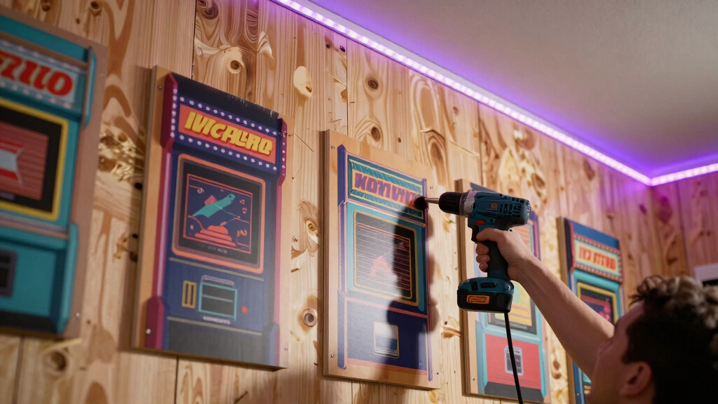 best wall paneling for retro game rooms