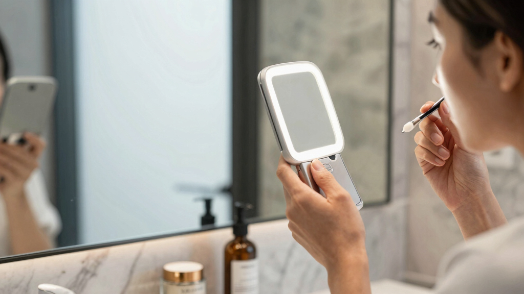 best portable lighted travel mirror
