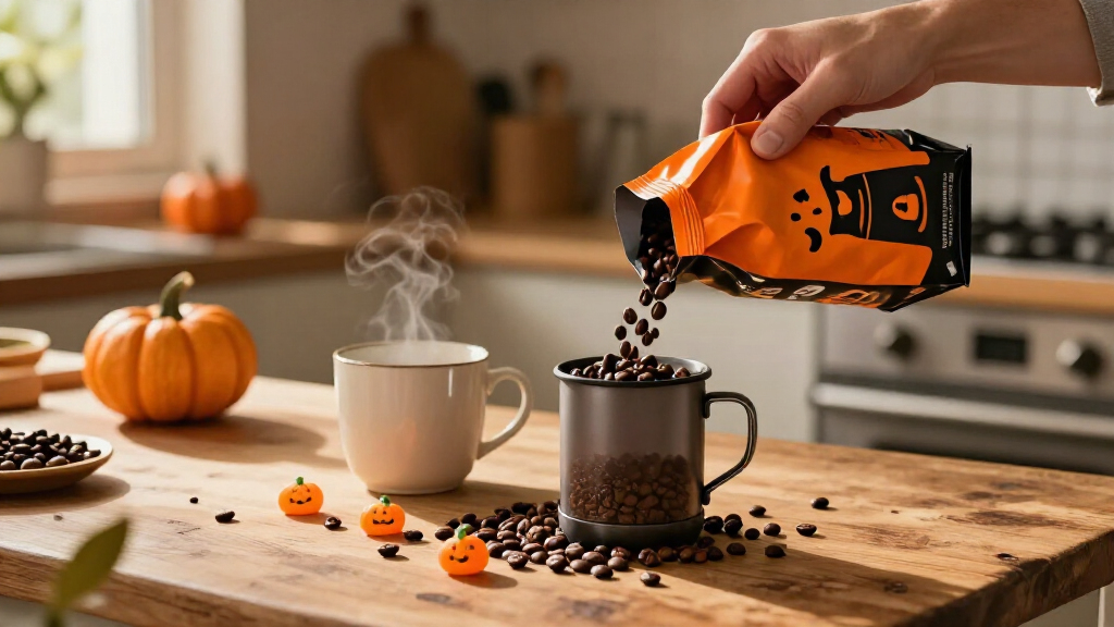 halloween themed coffee beans