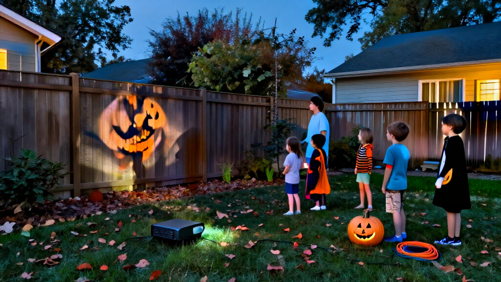 outdoor Halloween projector lights