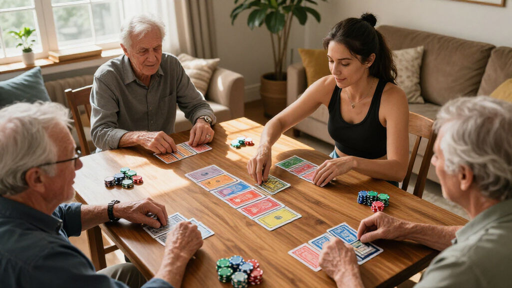 card tables for family game nights with seniors