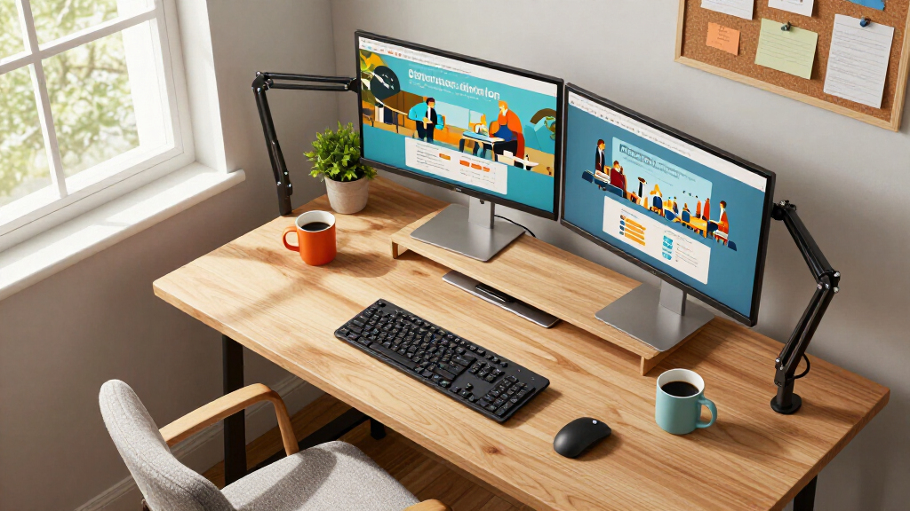 adjustable monitor arms for dual setups