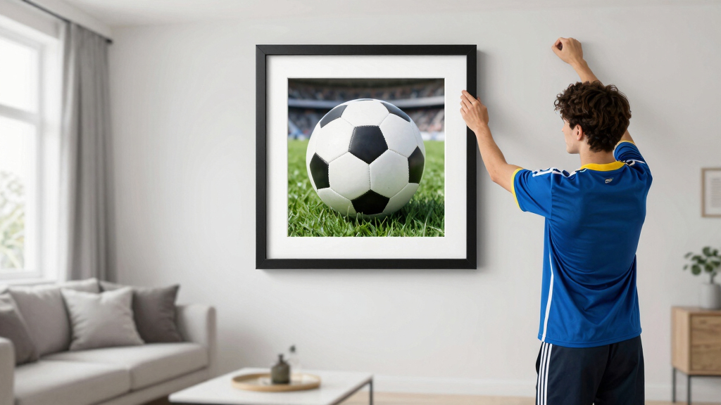 soccer-themed wall art