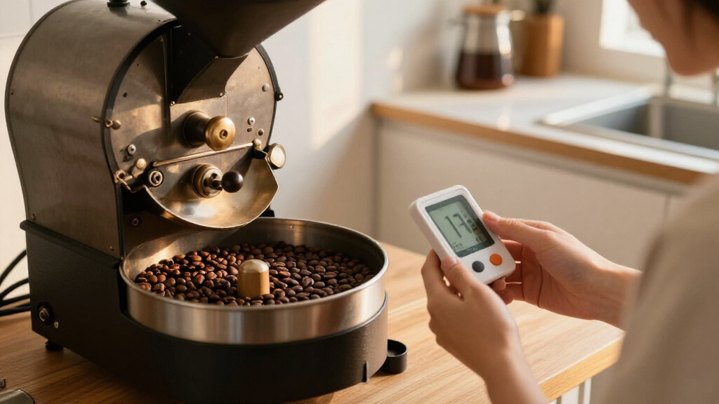 best home coffee roaster with bean temperature tracking