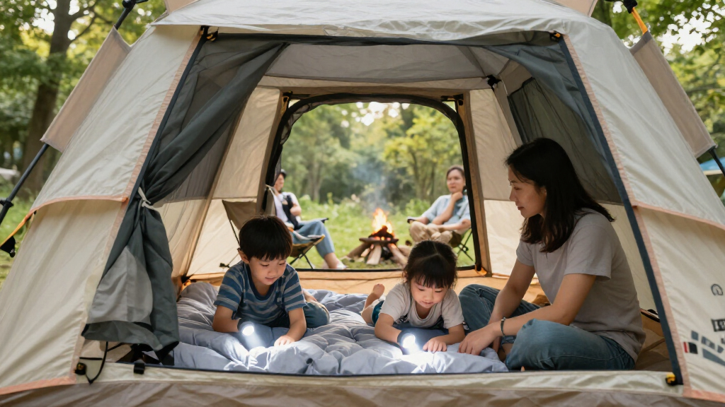 family camping tent with screen room