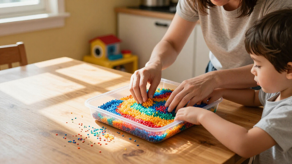 rainbow rice sensory kit