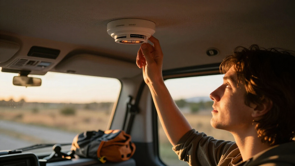 smoke alarm lithium battery camper