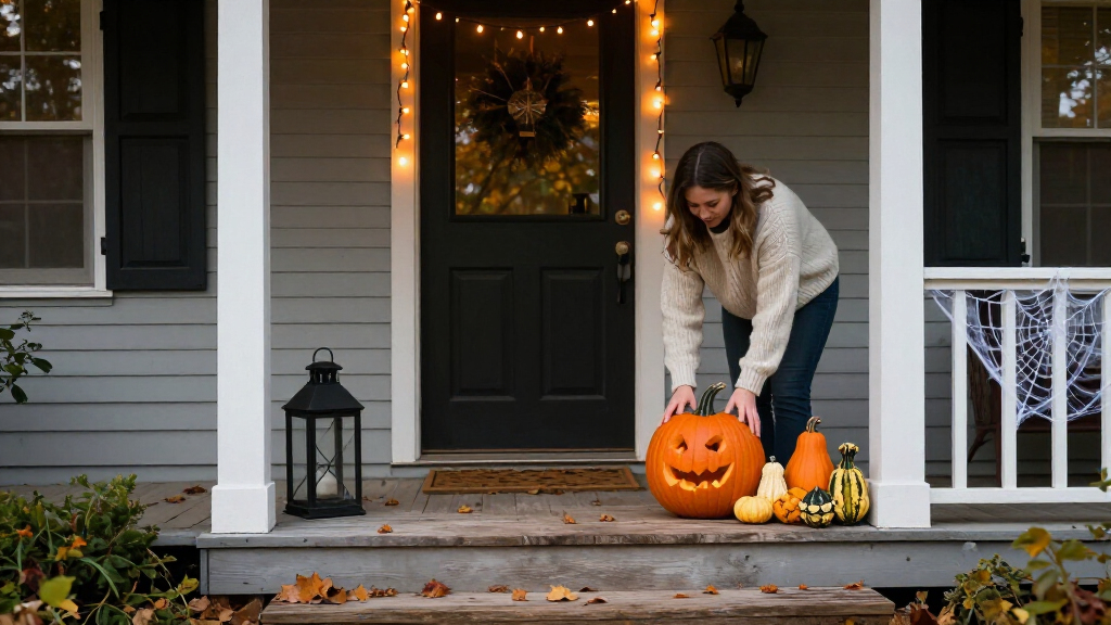 Halloween porch decorations