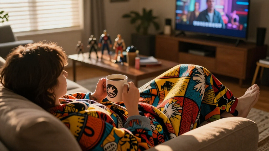 pop culture themed cozy blankets