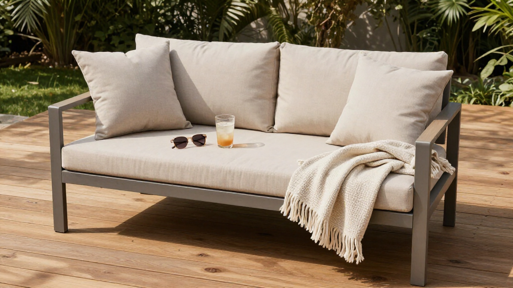 outdoor sofa set aluminum