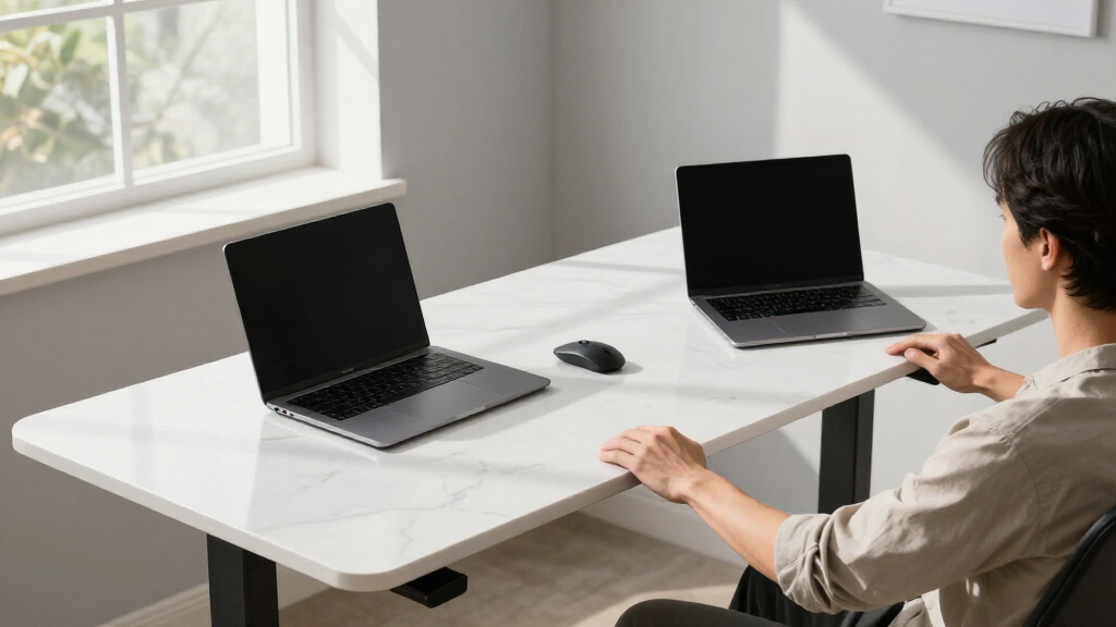 l shaped standing desk