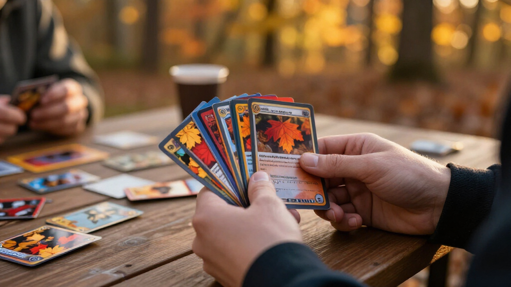 TCG card sleeves for fall
