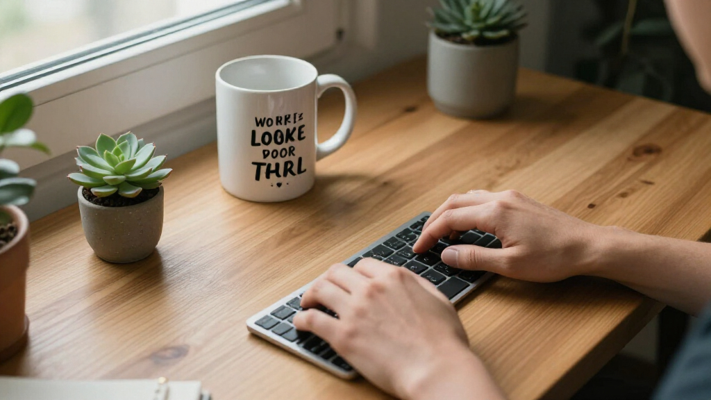 motivational quote desk accessories