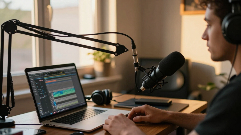 microphone boom arms for podcast desks