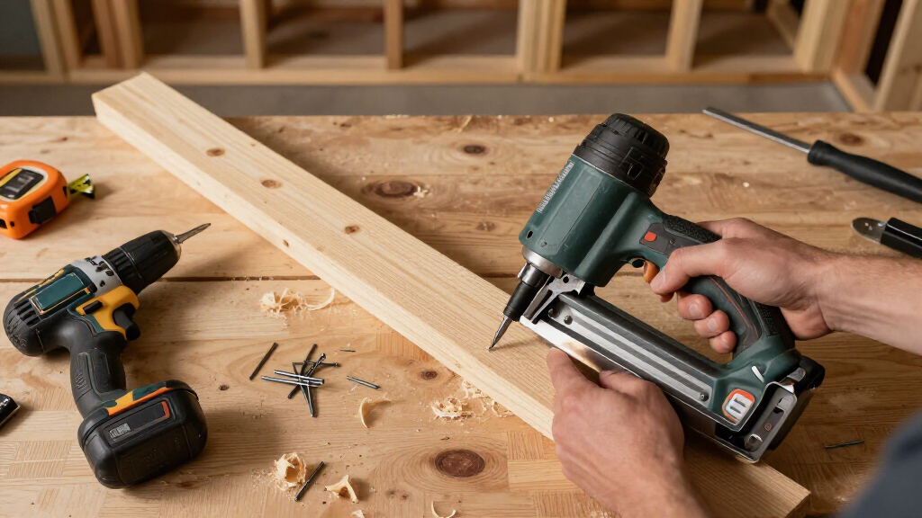 cordless framing nailer for a garage workshop