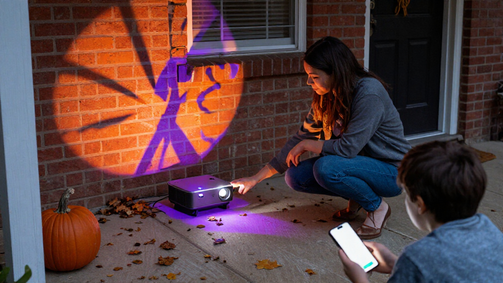 smart Halloween projector lights