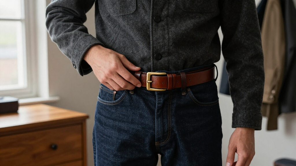 mens leather belts