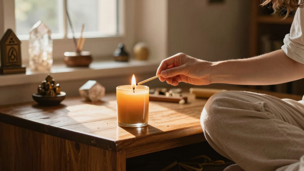 beeswax meditation candles