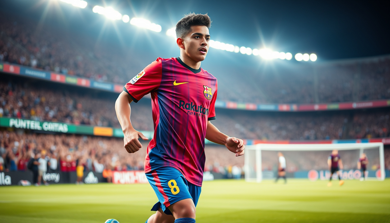 Historic Debut: Egyptian Star Hamza Abdelkarim Shines for FC Barcelona at Just 18 Years Old