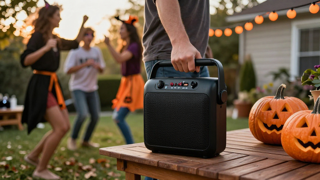 portable Halloween party speakers