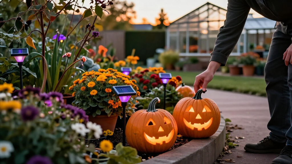 solar powered halloween garden decorations