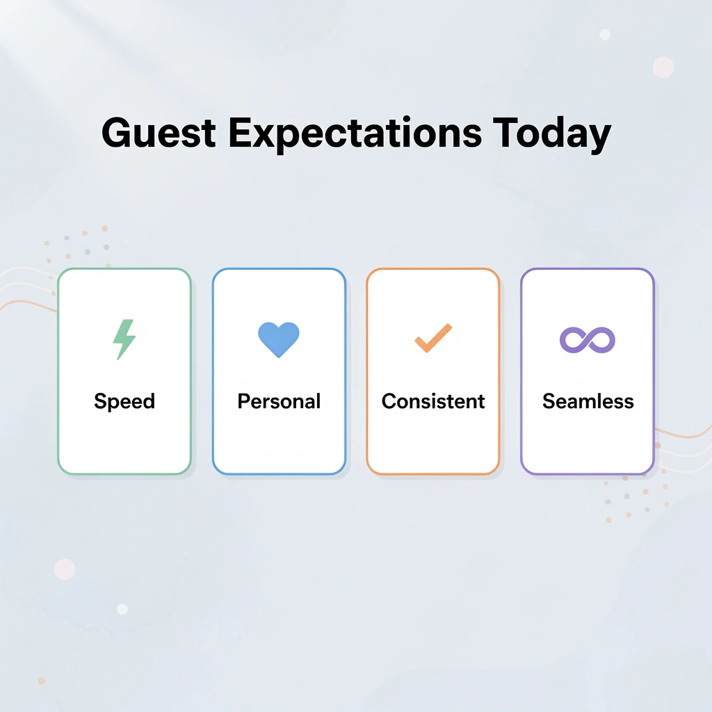 Infographic showing four key guest expectations