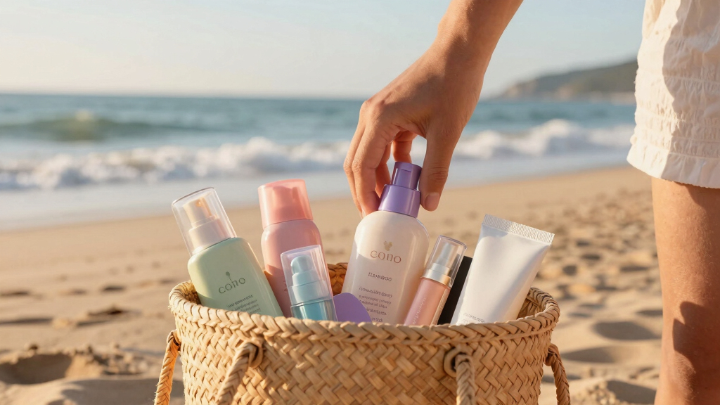 best beach bag beauty products
