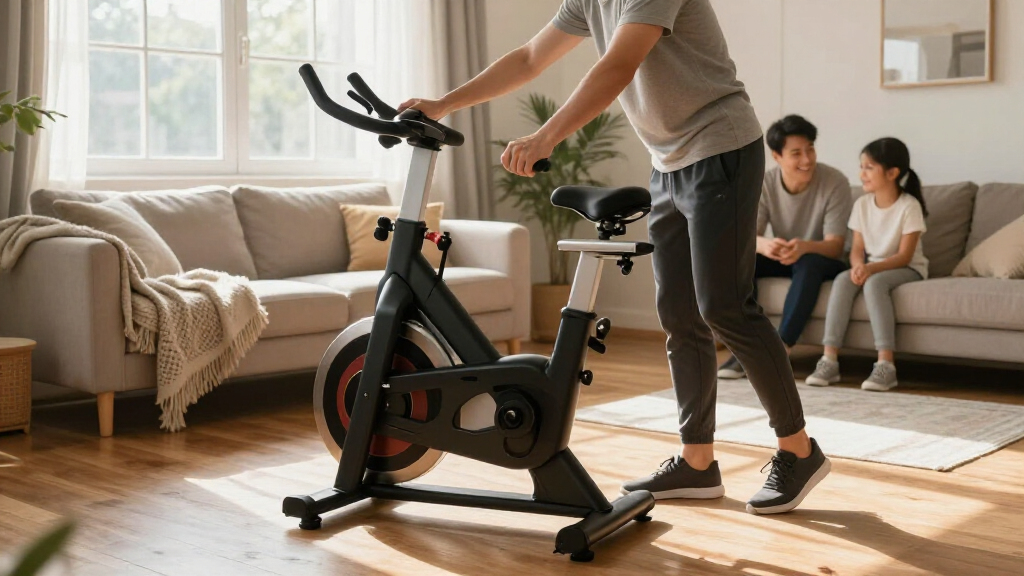 folding exercise bikes upright