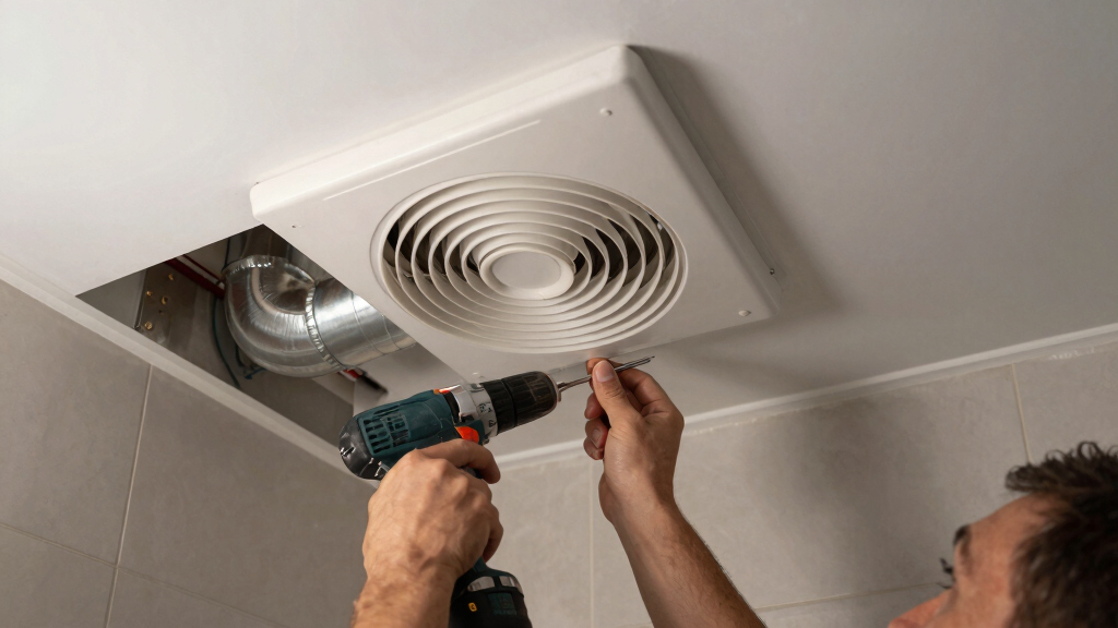 remote mounted bathroom exhaust fan system