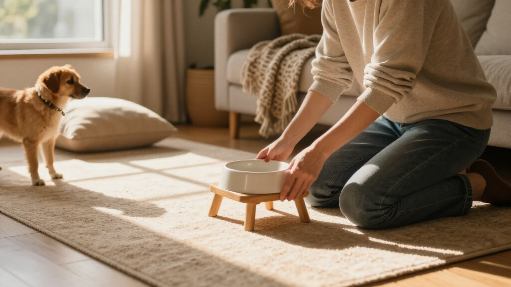 elevated pet bowls with adjustable stands