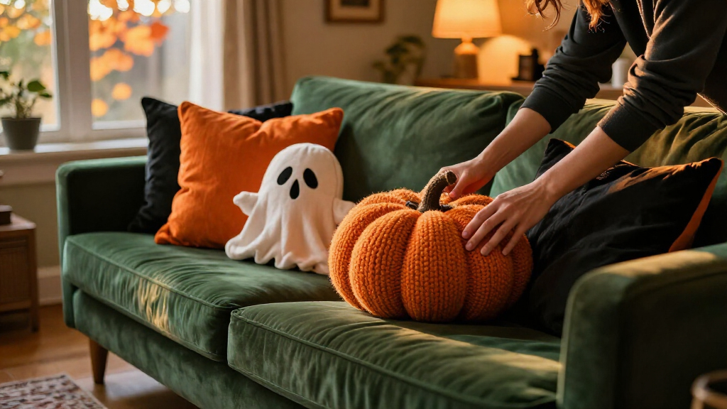Halloween decorative throw pillows