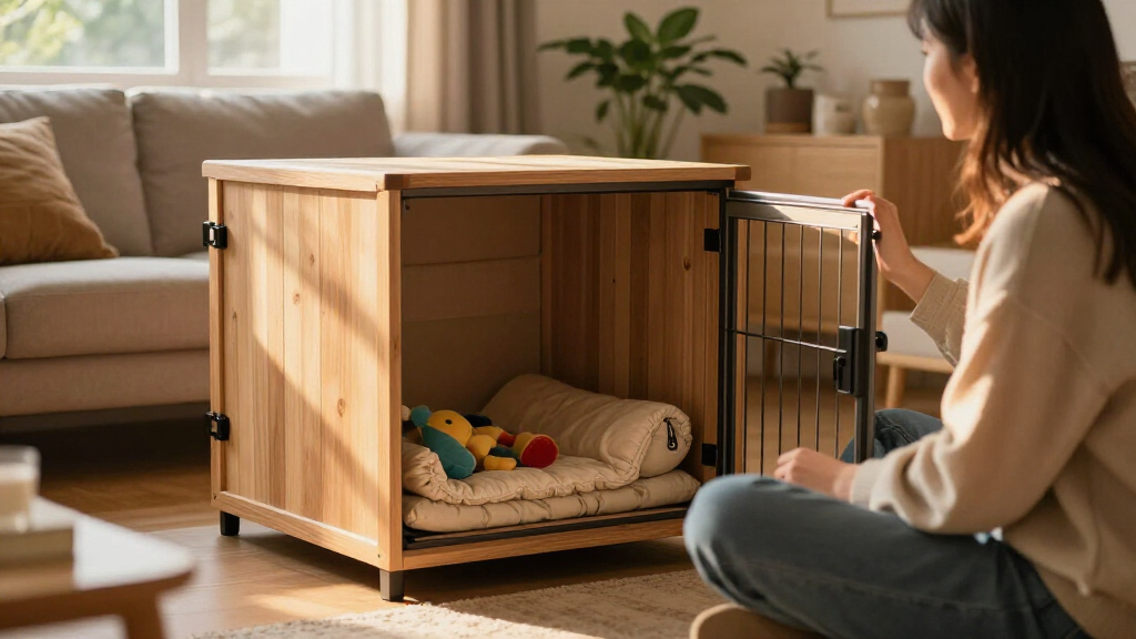 dog crate furniture with storage