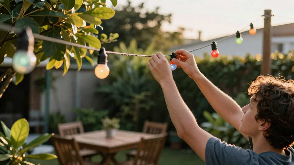 patriotic outdoor string lights
