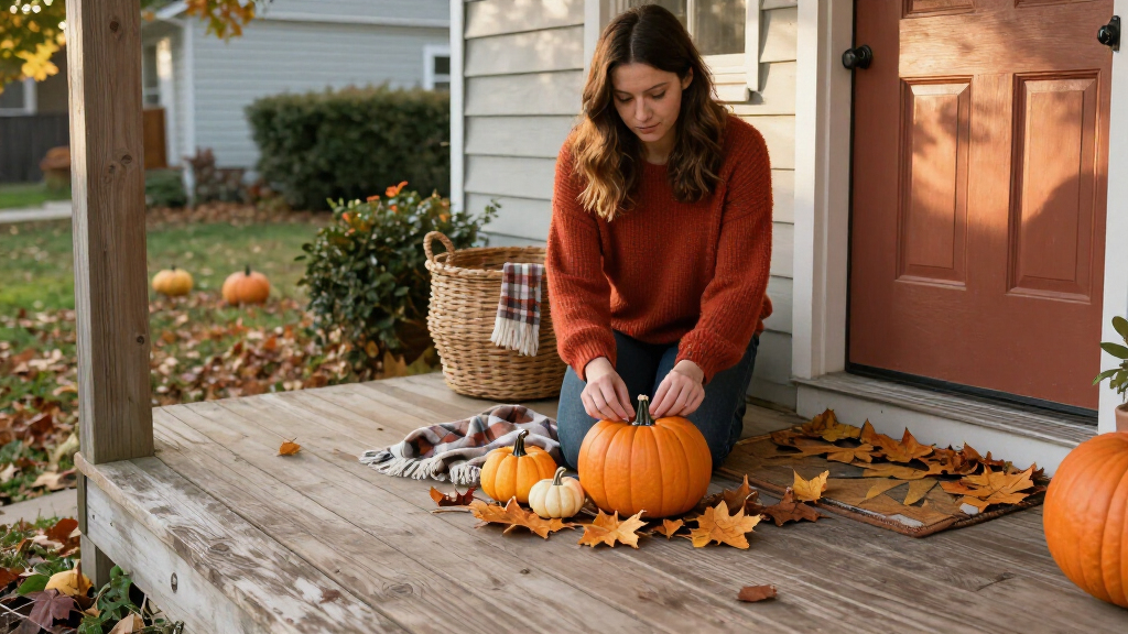 fall porch decor