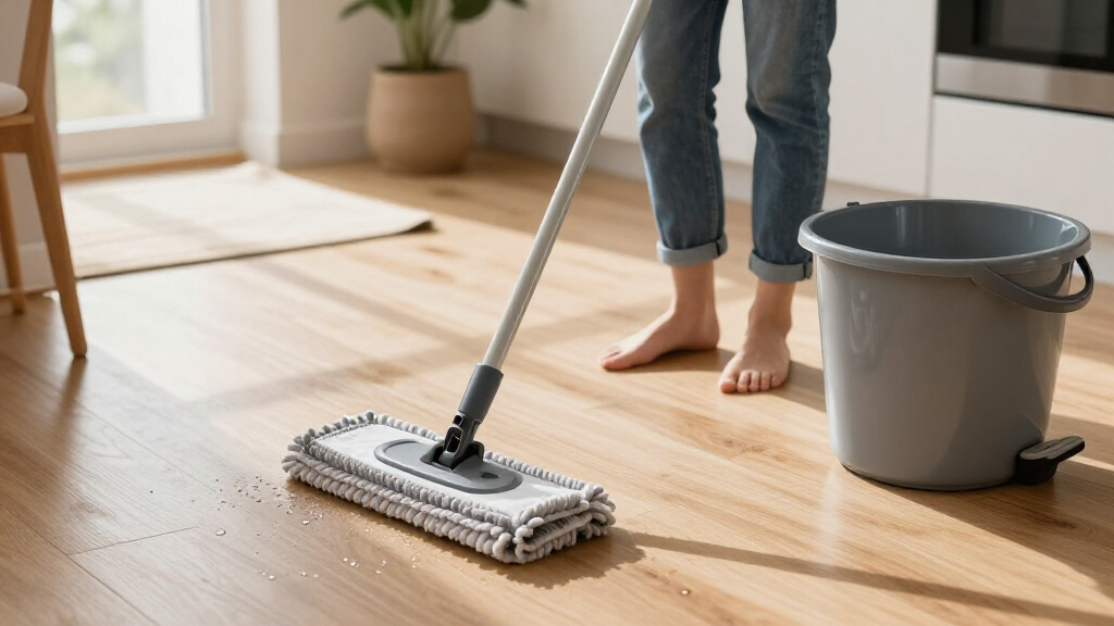 spin mops with wringer buckets